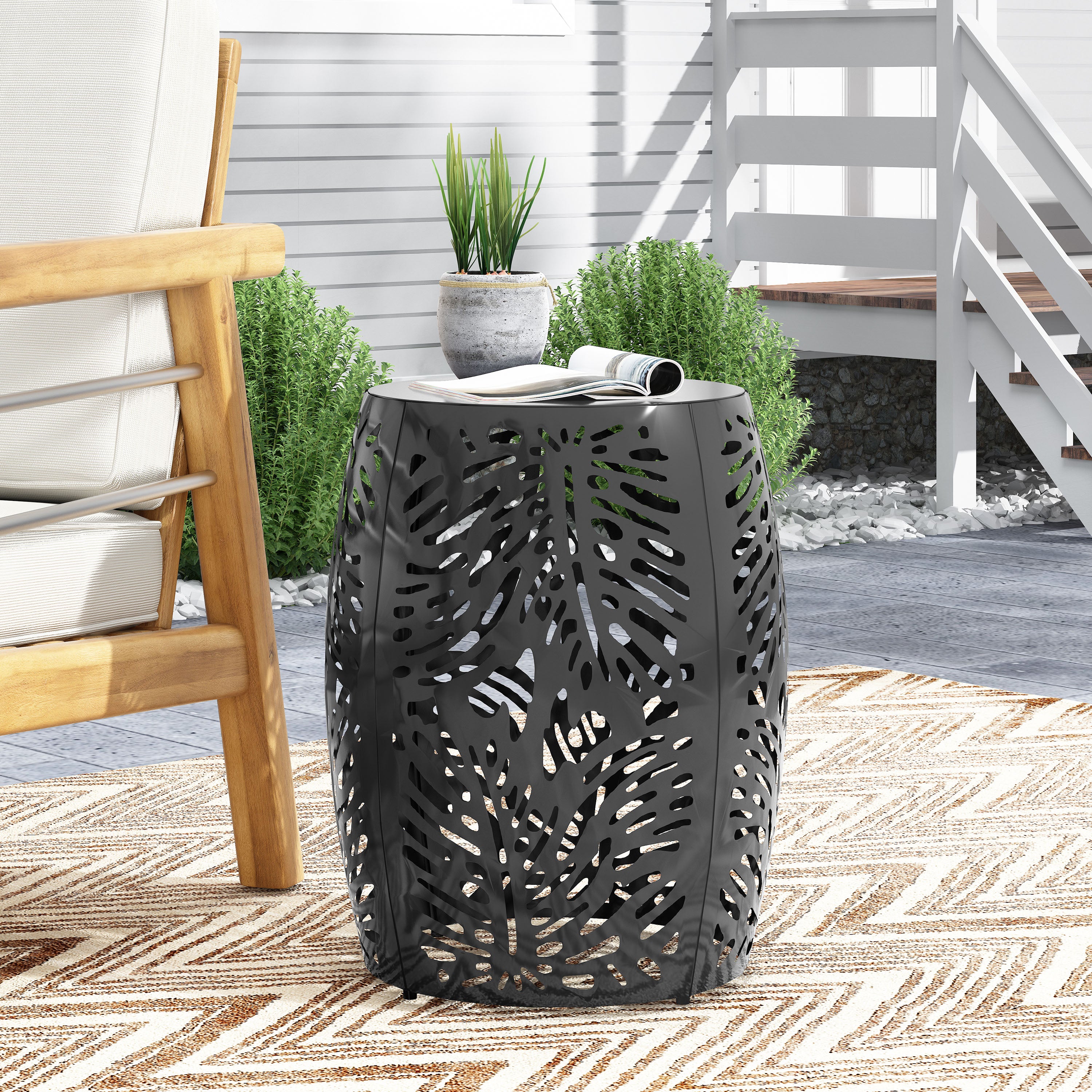 Metal End Table - Large