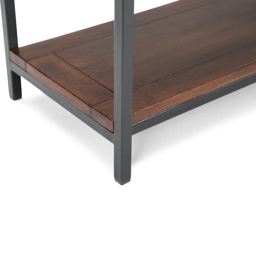 Skyler 54 Inch Wide Solid Mango Wood Console Sofa Table in Dark