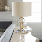 Zell Gold Crystal Table Lamp - Clearance