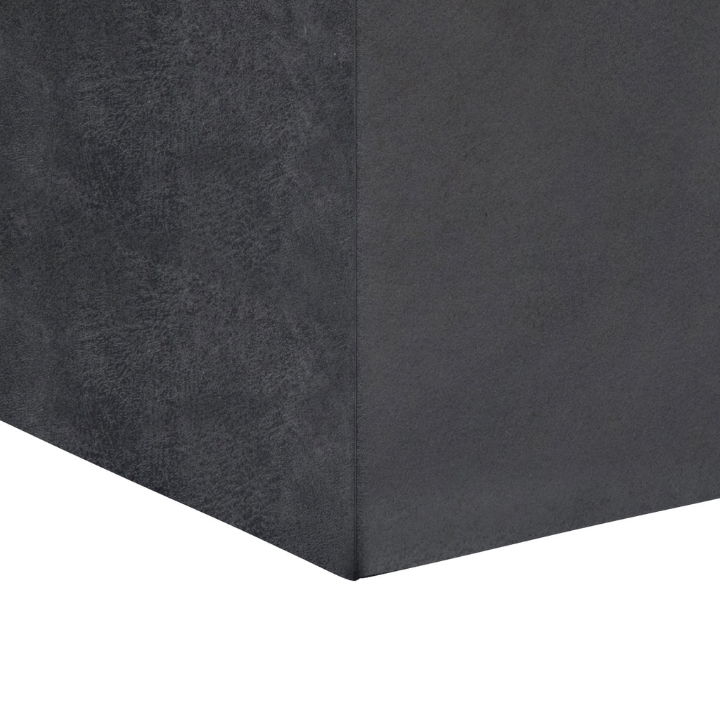 Rockwood 17 Inch Wide Cube Storage Ottoman with Tray in Distressed