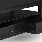 Warm Shaker Solid Wood 48 Inch Wide Transitional Coffee Table