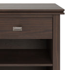 Artisan 24 Inch Wide Solid Wood Bedside Table in Warm