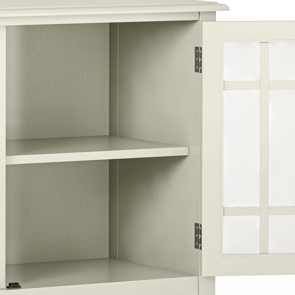 Connaught 46 Inch Wide Solid Wood Low Storage Cabinet in Antique