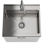 Murphy 24" Laundry Cabinet with Faucet and Stainless Steel Sink