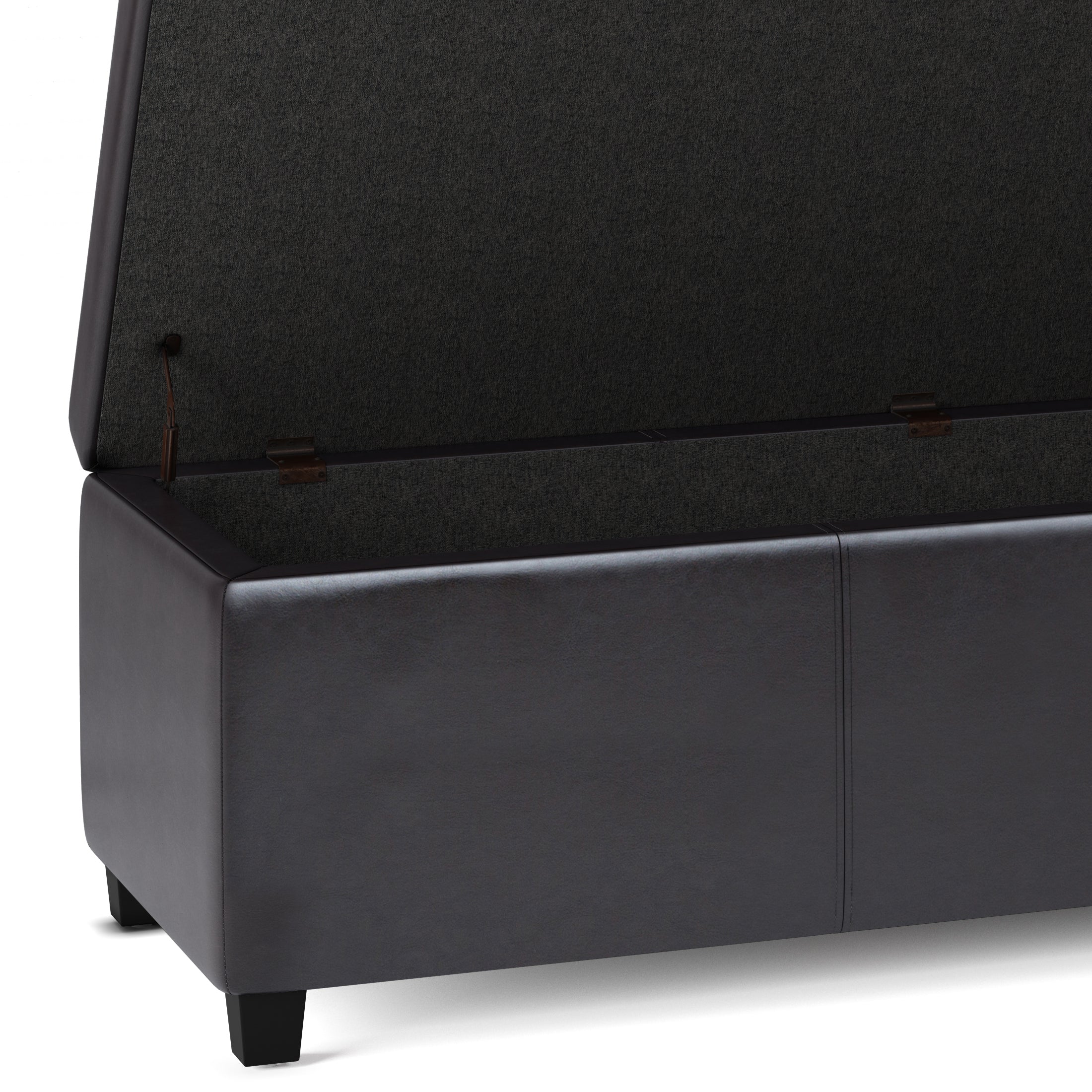 Avalon 54 Inch Wide Extra Large Storage Ottoman Bench in Tanners