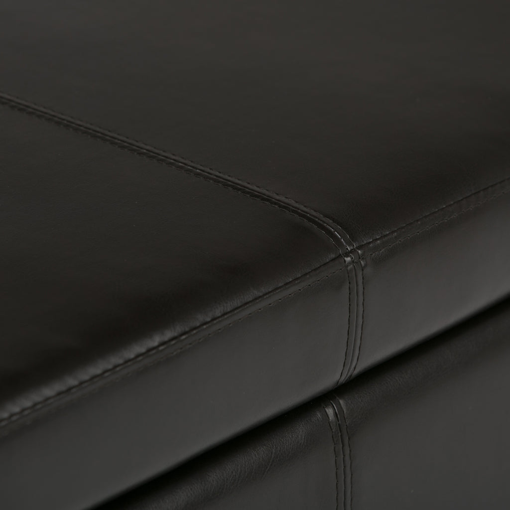 Avalon 48 Inch Wide Storage Ottoman Bench in Tanners