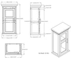 Avington 15 Inch Wide Solid Wood Single Door Wall Cabinet in Pure