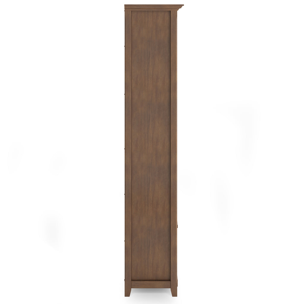 Amherst 30 Inch Solid Wood 5 Shelf Bookcase in Rustic