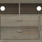 Artisan 72 Inch Wide Solid Wood TV Stand in Distressed