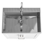 Reed Deluxe 28" Laundry Cabinet with Pull-Out Faucet and Stainless Steel Sink