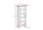 Amherst 30 Inch Solid Wood 5 Shelf Bookcase