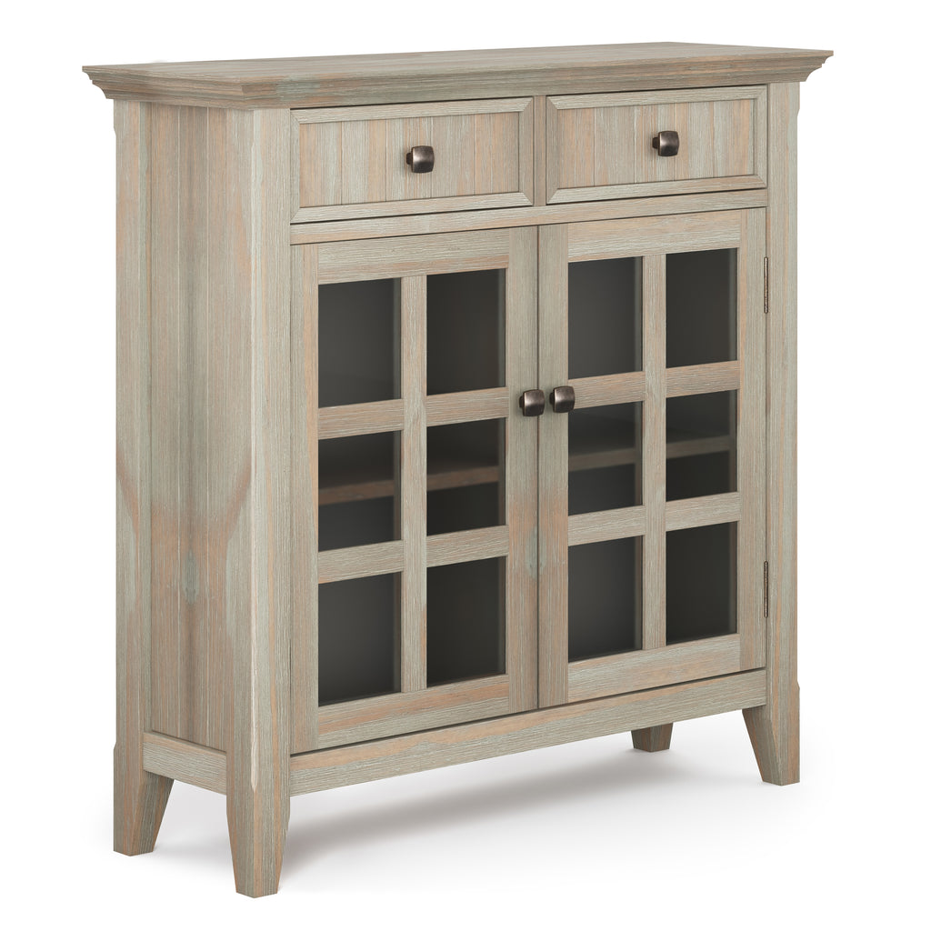 Acadian 36-Inch Wide Solid Wood Entryway Storage Cabinet in Distressed