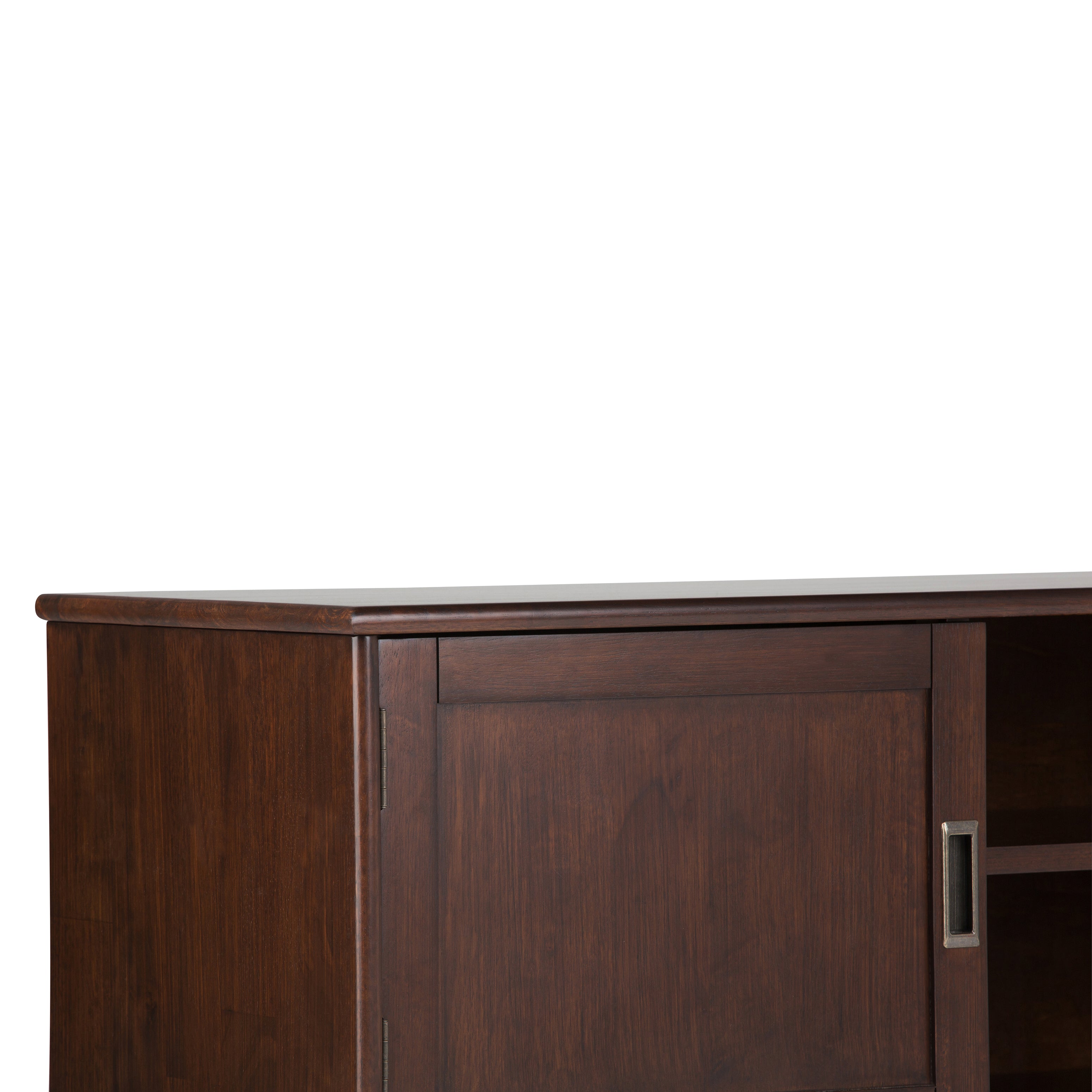 Draper 60 Inch Wide Solid Wood Mid Century Low TV Stand