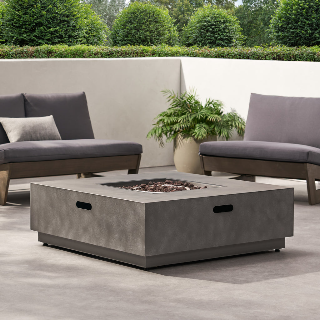 Square Iron Fire Pit - 50,000 BTU
