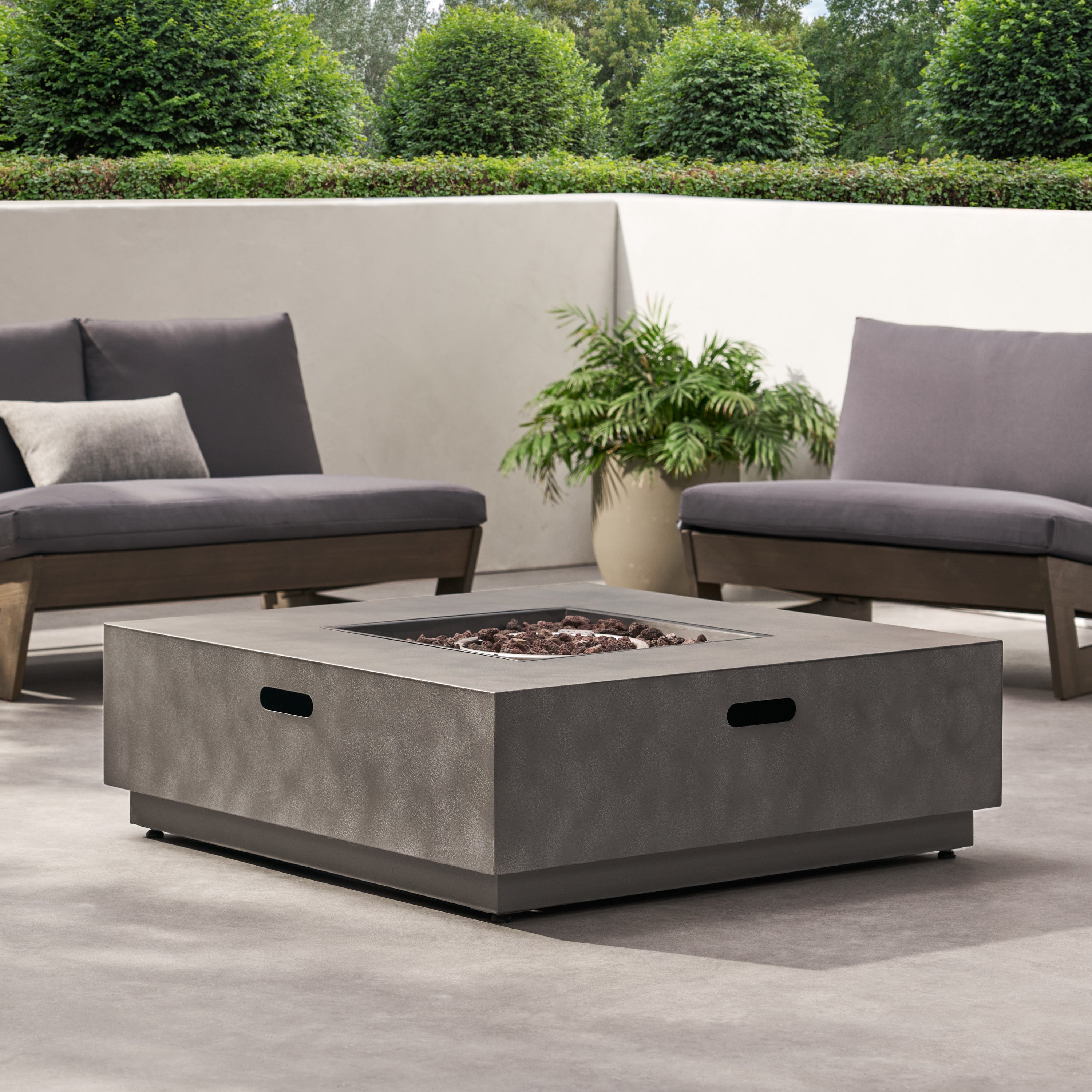 Square Iron Fire Pit - 50,000 BTU