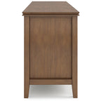 Artisan 72 Inch Wide Solid Wood TV Stand in Rustic
