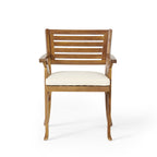 Outdoor Hermosa 3 Pieces KD Wood Dining Set With Cushions