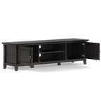 Amherst 72 Inch Wide Solid Wood Low TV Stand in Hickory