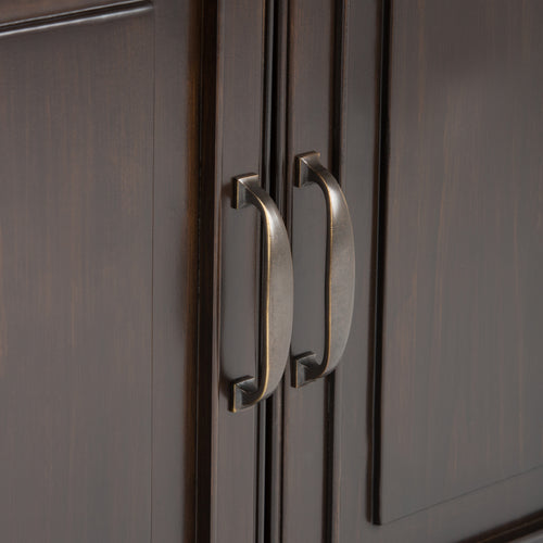 Connaught Solid Wood Entryway Storage Cabinet in Dark Chestnut